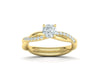 varitsa-jewellers - 0.65ct Brilliant Cut Gold Twisted Engagement ring - 02CG03